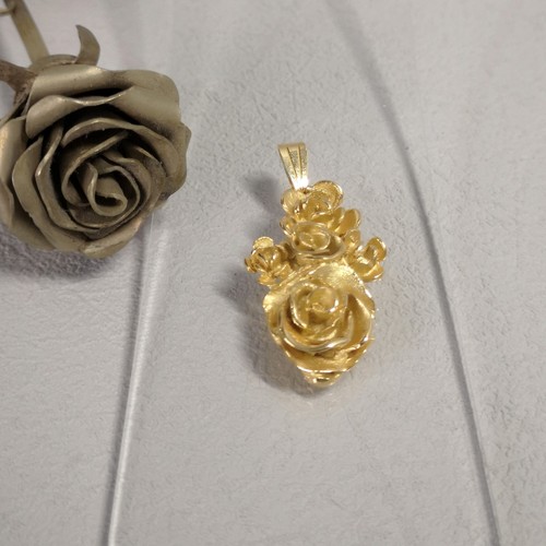 Jugendstilkette anhänger rose - jugendstilkette,