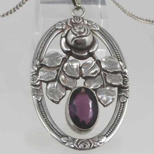 Floraler jugendstil anhänger - floraler,