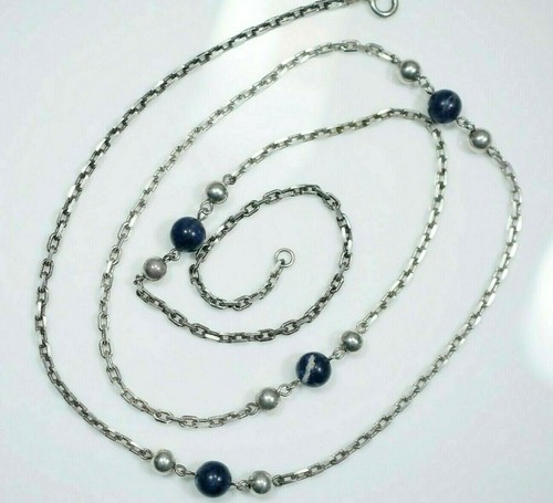 835 silber collier cms blau - silber,
