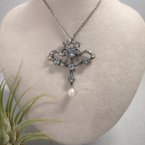 Jugendstil aqua kette - aqua,