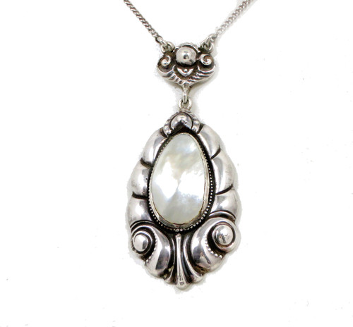 Silber jugendstil kette - silber,