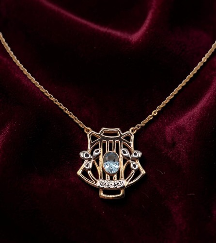 Jugendstil art collier harfe - jugendstil,