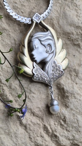 Jugendstil amulett anhänger - jugendstil, amulett,