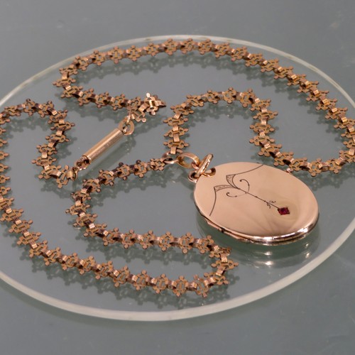 Kette medaillon gold double - kette,