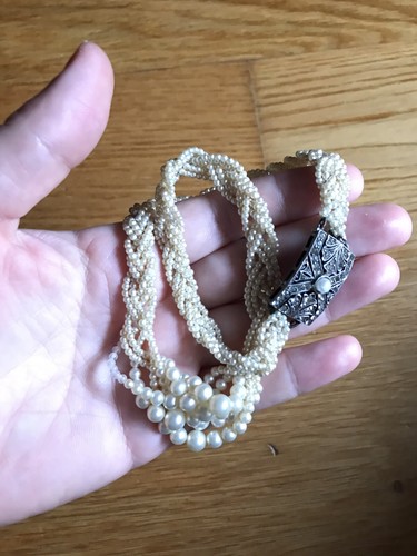 Jugendstil perlenkette collier - jugendstil,
