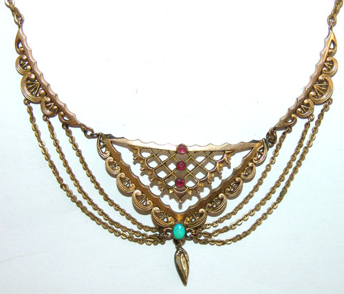 Collier kette jugendstil um - collier,