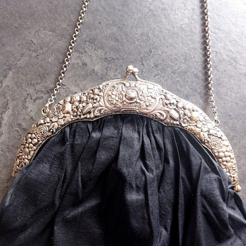 1900 antike silbertasche - um,