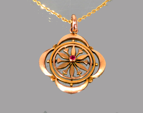 Jugendstil anhänger kette - anhänger,