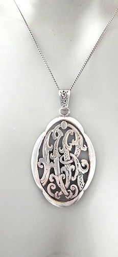 Jugendstil silber anhänger - jugendstil,