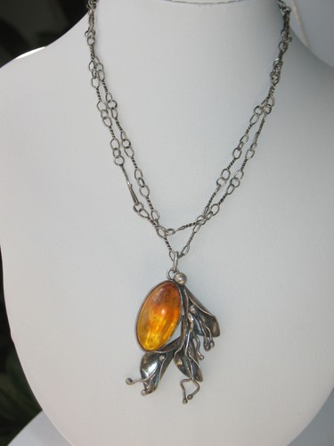 Jugendstil silber anhänger - silber,