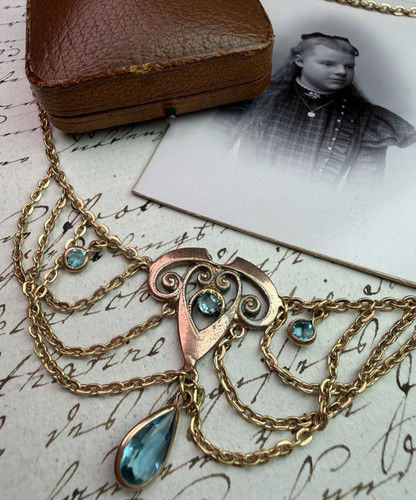 Jugendstil collier 500 gold - jugendstil,