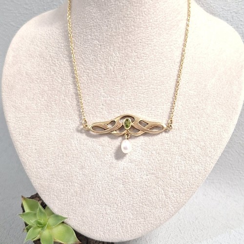 Peridot collier jugendstil - collier,