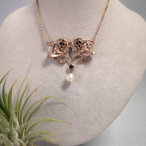 Jugendstil granat collier - jugendstil,