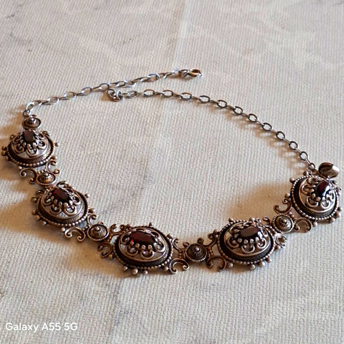 Jugendstil 835 silber - 835, granat