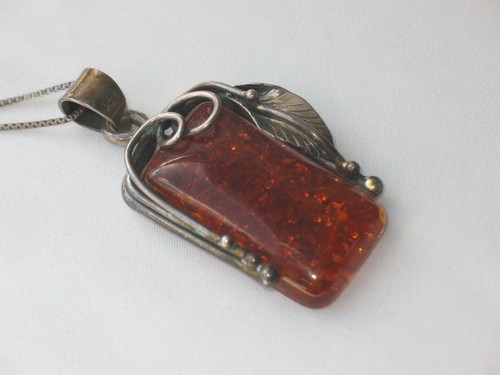Jugendstil silber anhänger - xl,