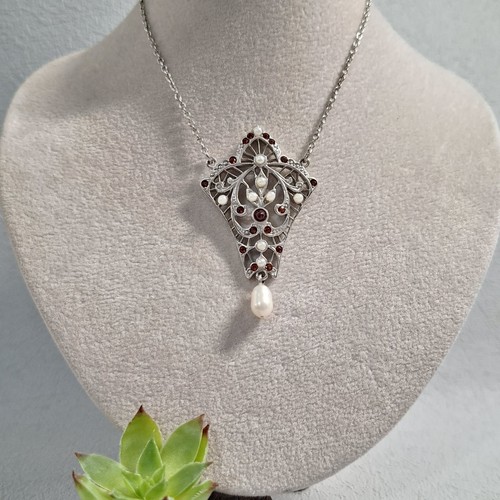Jugendstil granat perle - jugendstil,