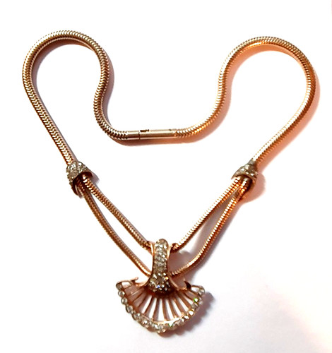 Vintage collier kette - kette, silber